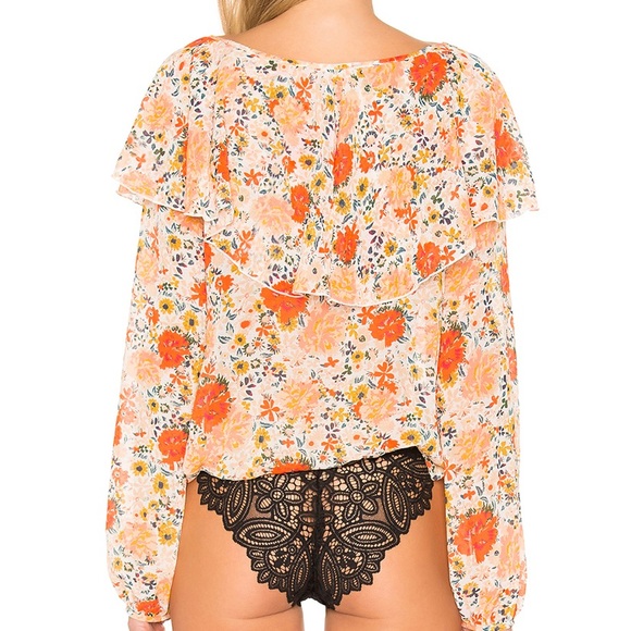 Free People Say It To Me Bodysuit in Ivory Combo - Picture 4 of 7